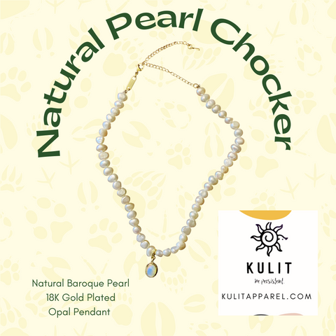 Natural Baroque Pearl Chocker Necklace - Kulit Apparel LLC