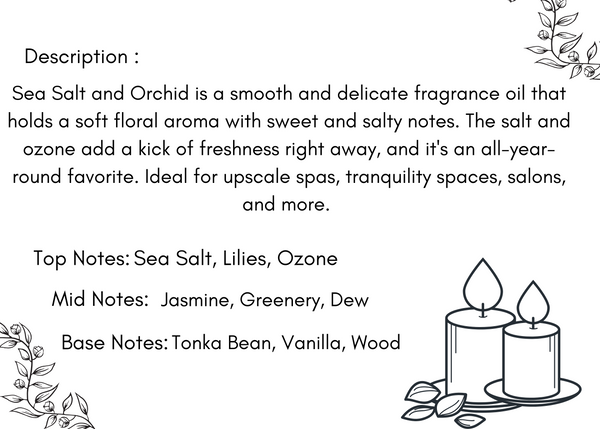 Sea Salt & Orchid 8oz Soy Wax Candle - KULIT "be persistent!"