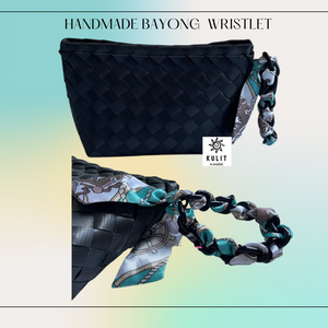 Handmade Black Bayong Wristlet - Kulit Apparel LLC