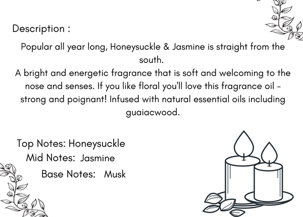 Honeysucke & Jasmine 8oz Soy Wax Scented Candle - KULIT "be persistent!"