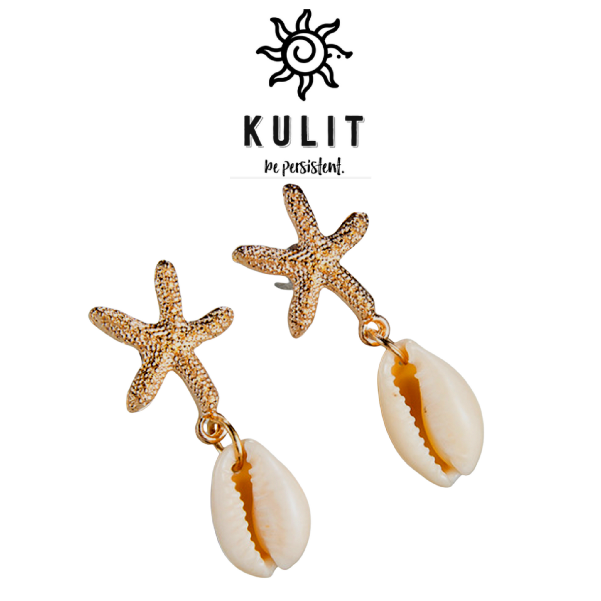 Rose Gold Starfish Earrings - Kulit Apparel LLC