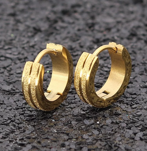 Matte Gold and Silver Earrings - Kulit Apparel Store