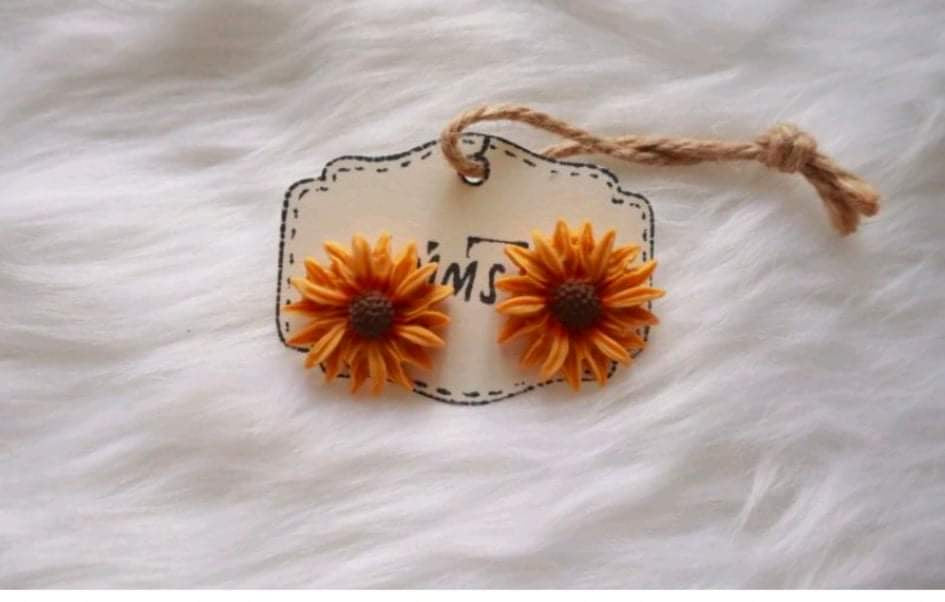 “ Sunflower” Polymer Earrings - Kulit Apparel LLC