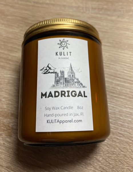 Madrigal 8oz Soy Wax Scented Candle - Kulit Apparel LLC