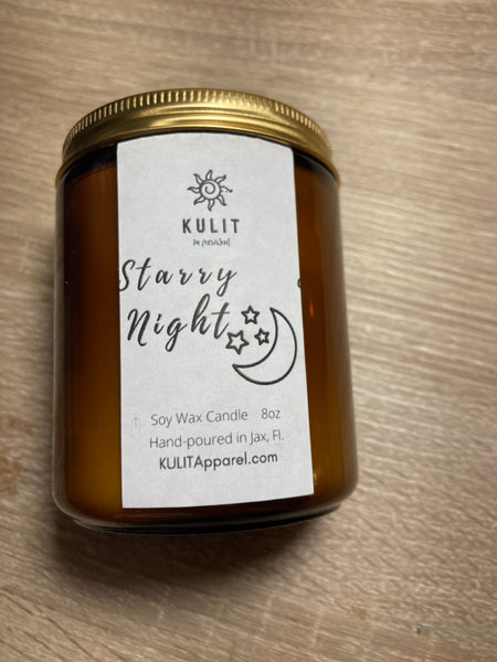 Starry Night 8oz Soy Wax Candle - Kulit Apparel LLC